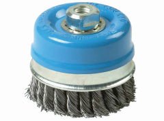 Çelik Tel Burgulu Çanak Fırça (Mavi)