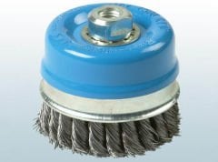 Çelik Tel Burgulu Çanak Fırça (Mavi)